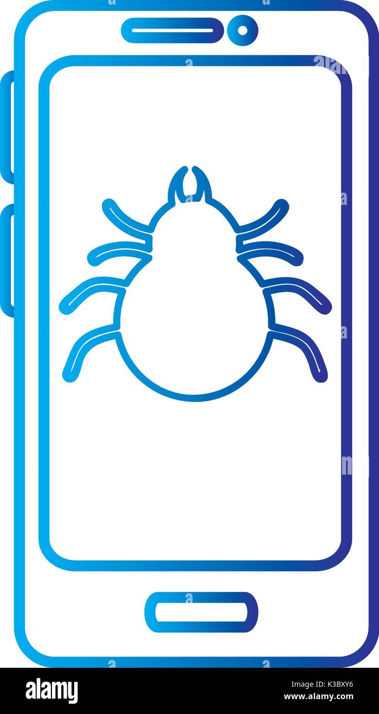Spider Using Phone smartphone device with spider vector illustration design Stock Vector ...