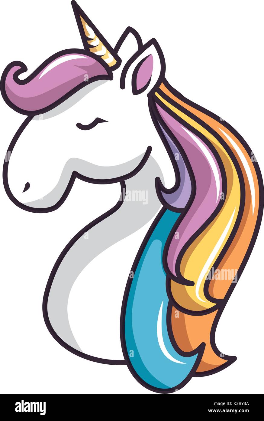 Cute unicorn character icon Stock Vector Image & Art - Alamy