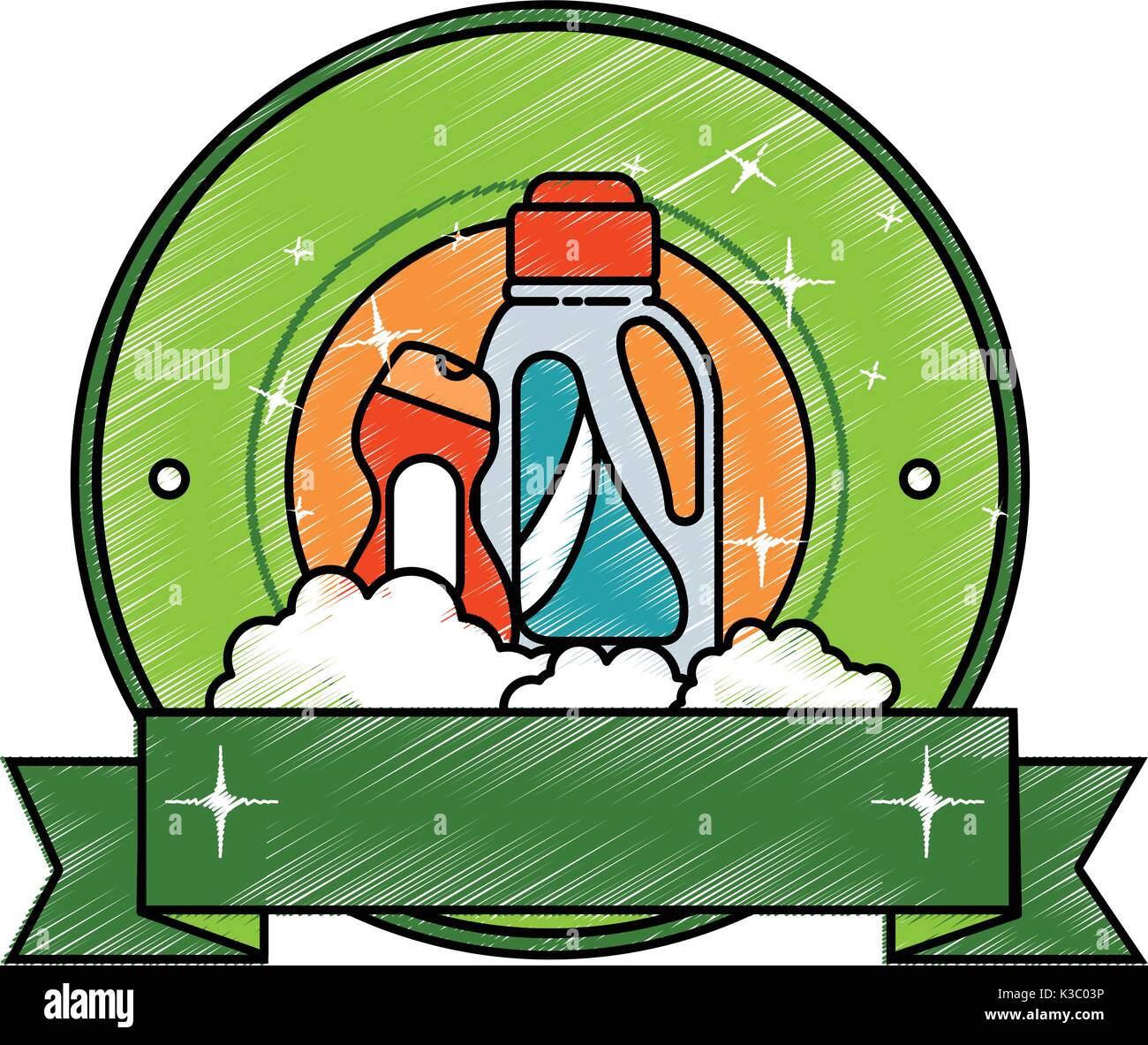 cleaner bottles laundry products emblem Stock Vector Image & Art Alamy