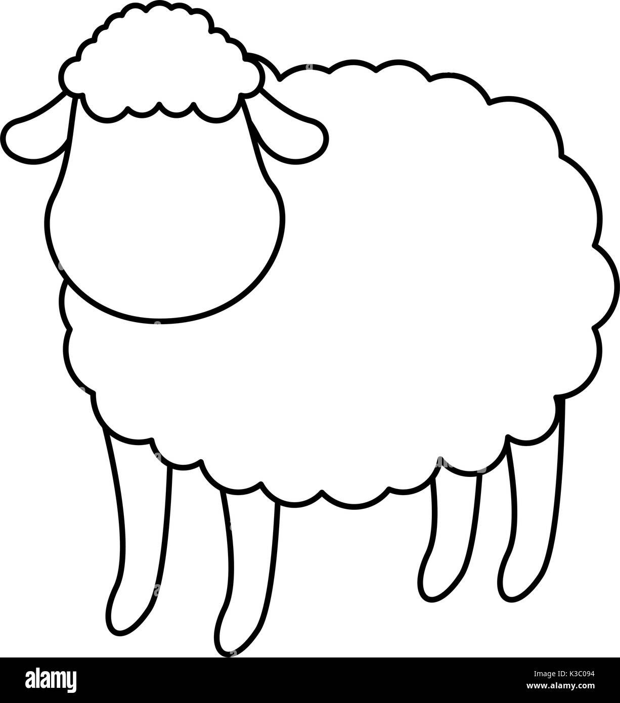 cute sheep character icon Stock Vector Image & Art - Alamy