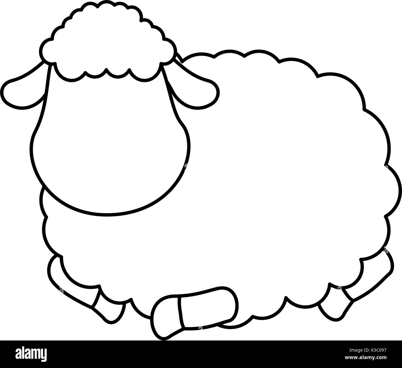 cute sheep character icon Stock Vector Image & Art - Alamy