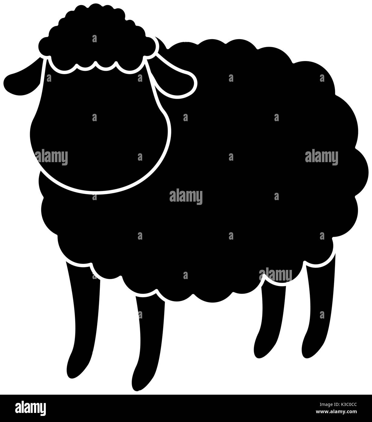 cute sheep character icon Stock Vector Image & Art - Alamy