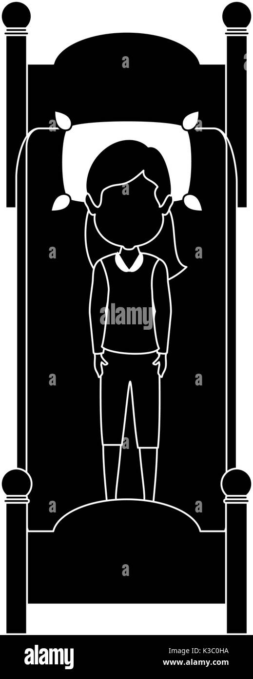 woman sleeping on the bed Stock Vector Image & Art - Alamy