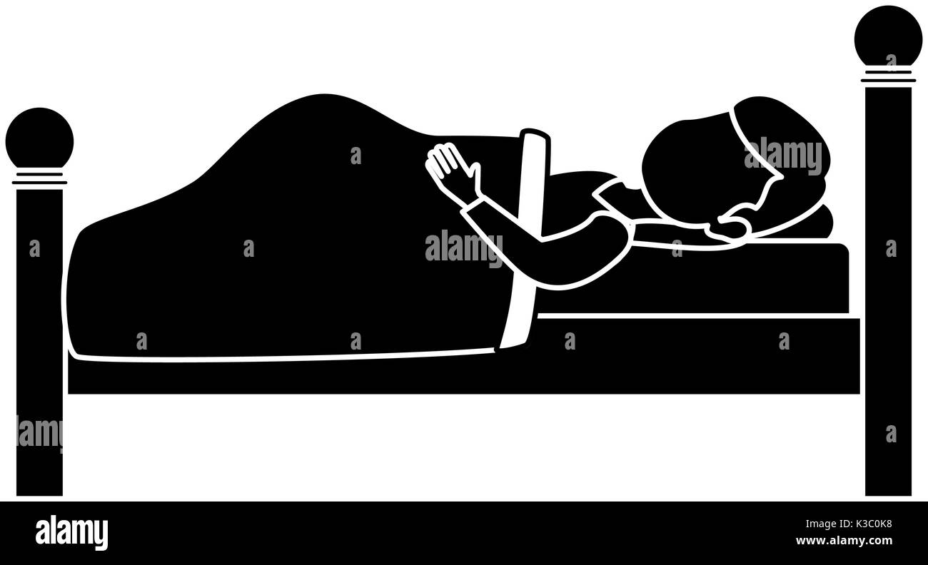 woman sleeping on the bed Stock Vector Image & Art - Alamy