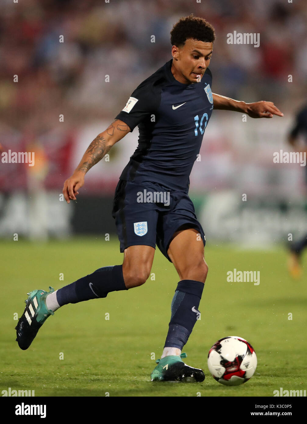 England's Dele Alli during the 2018 FIFA World Cup Qualifying, Group F