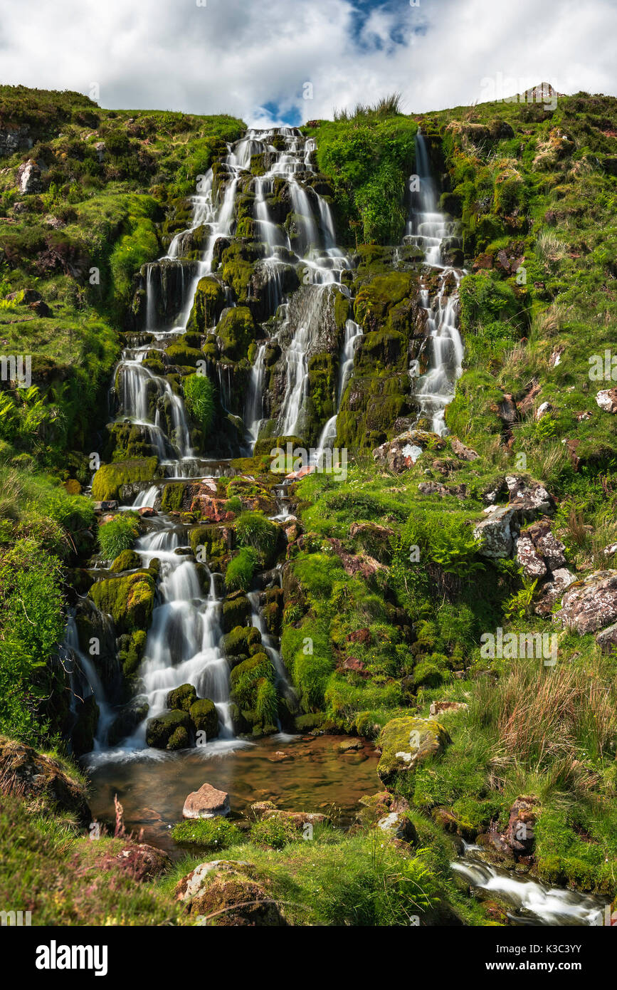 Brides Veil Waterfall , Isle of Skye , Scotland , United Kingdom Stock