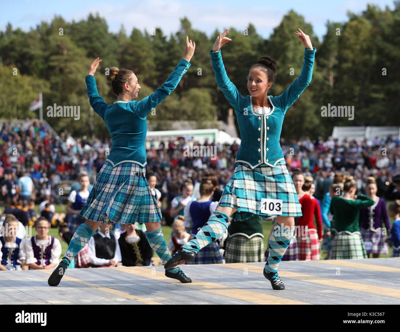 Highland dancers during the Braemar Royal Highland Gathering at the ...