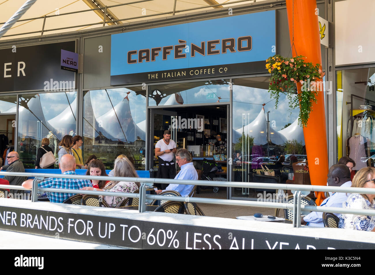 Cafe nero shop front, outlet centre ashford uk Stock Photo