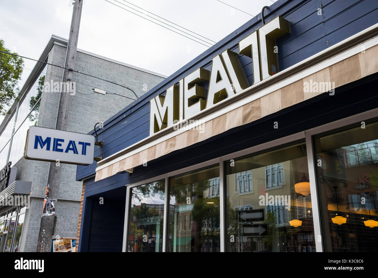 Meat Restaurant in Strathcona, Edmonton, Canada Stock Photo Alamy