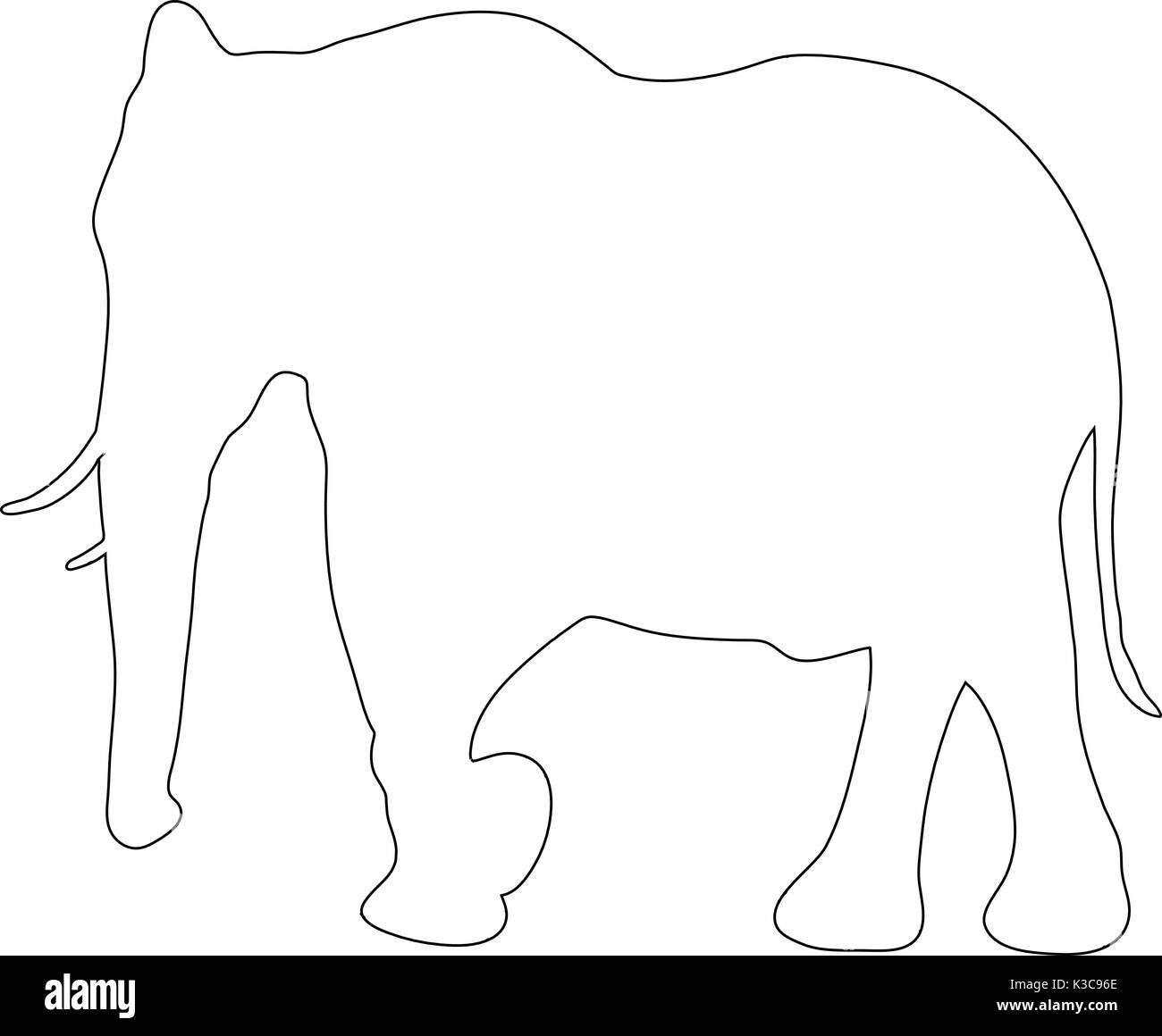 Outline of an african Elephant Stock Vector Image & Art - Alamy Outline of an african Elephant Stock Vector Image & Art - Alamy