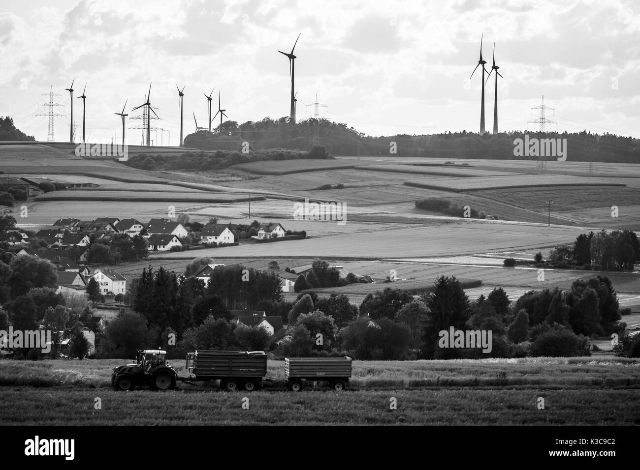 Open agriculture land Black and White Stock Photos & Images - Alamy