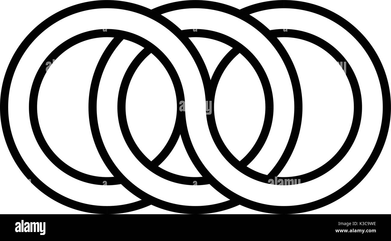 Interlocking Rings Vector