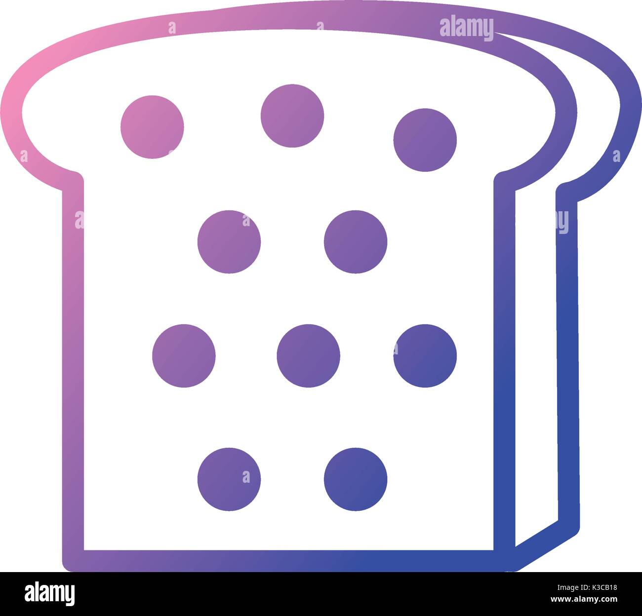 line delicious slice bread food nutriion Stock Vector Image & Art - Alamy