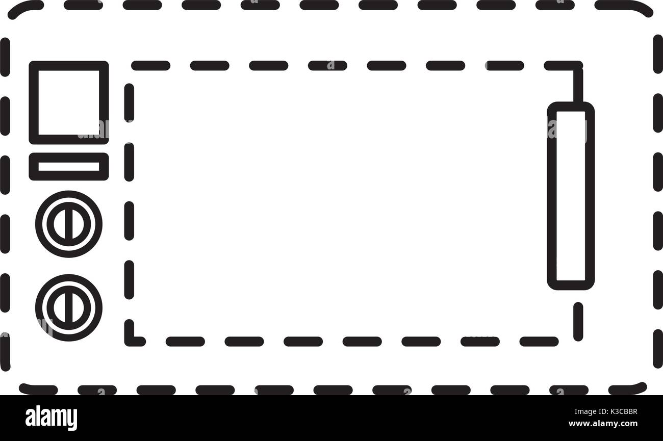 dotted shape microwaves technology kitchen utensil object Stock Vector Image & Art Alamy