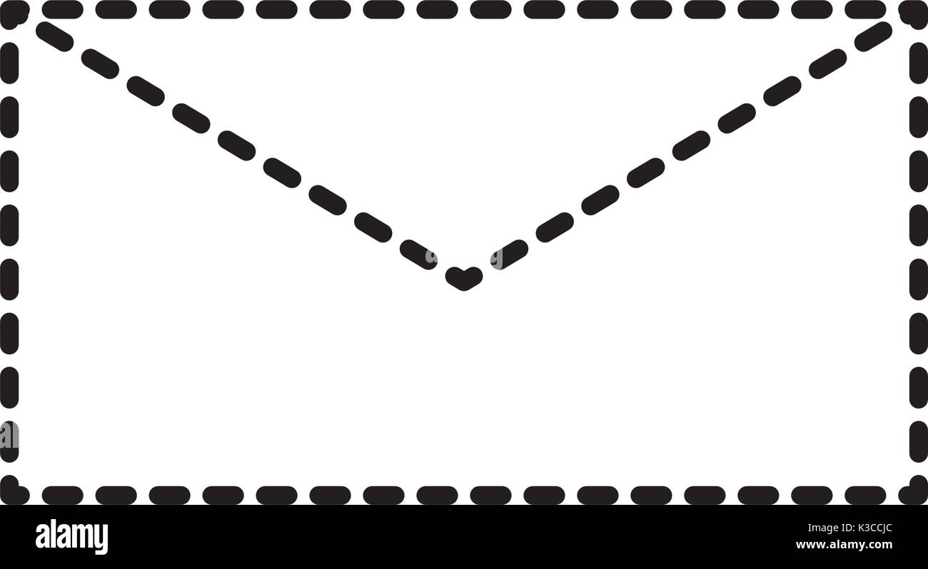 dotted shape card letter close with message information Stock Vector ...