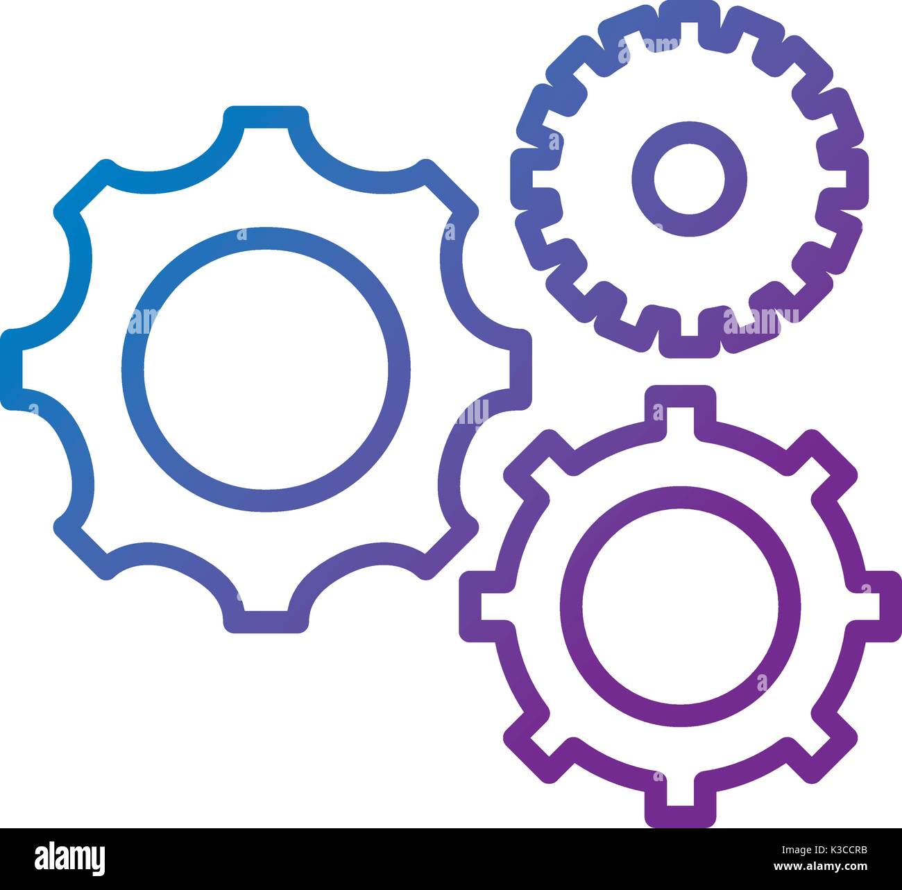 line gears engineering industry process technology Stock Vector Image ...