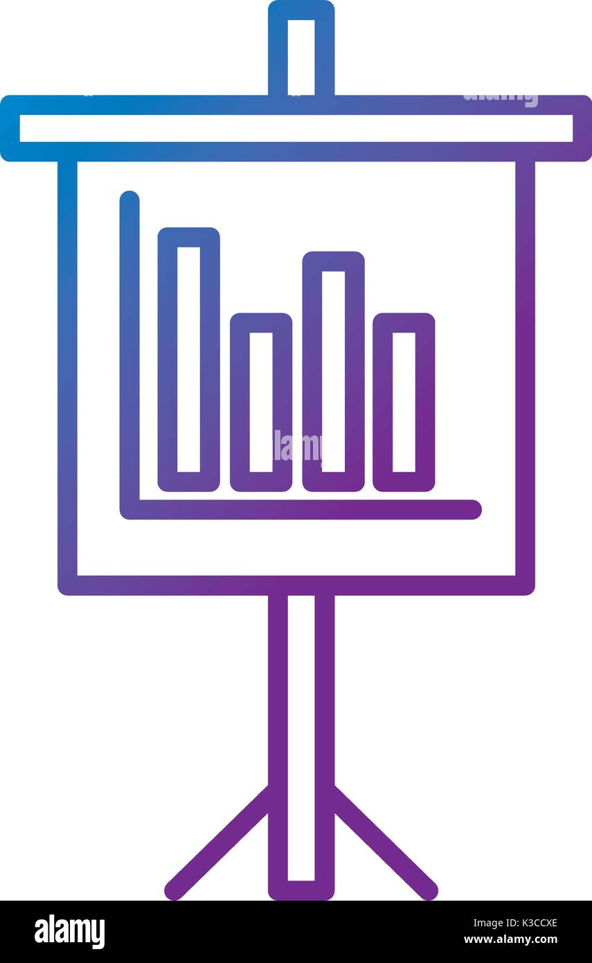 line presentation business document with statistics bars graphy Stock Vector
