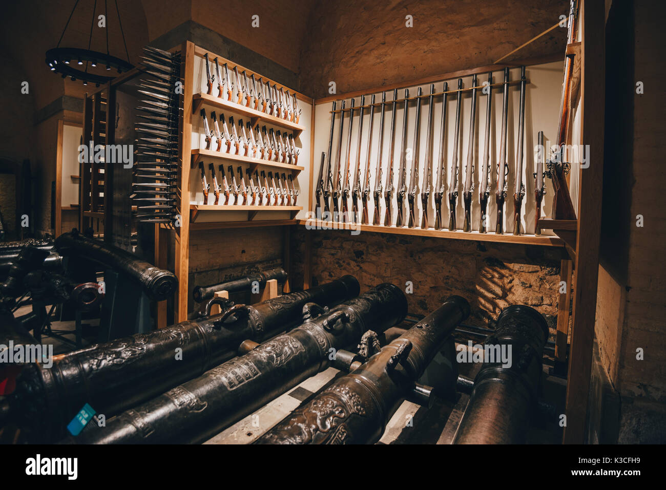 The armoury at the tower of London Stock Photo