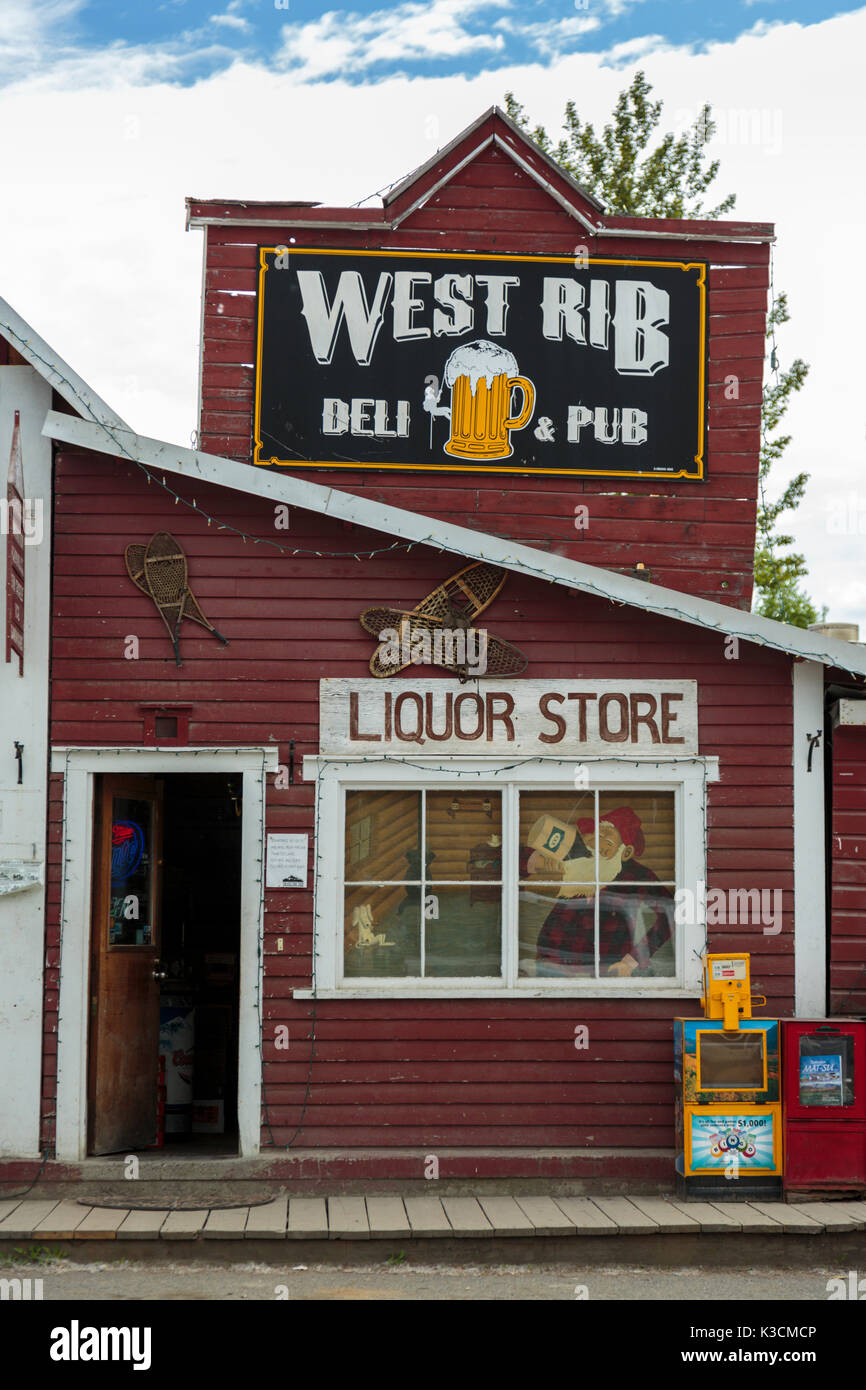 West Rib Pub, Talkeetna, Alaska, USA Stock Photo