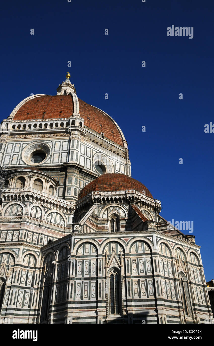 The roof of the Dome of Cathedral Santa Maria del Fiore in Florence ...