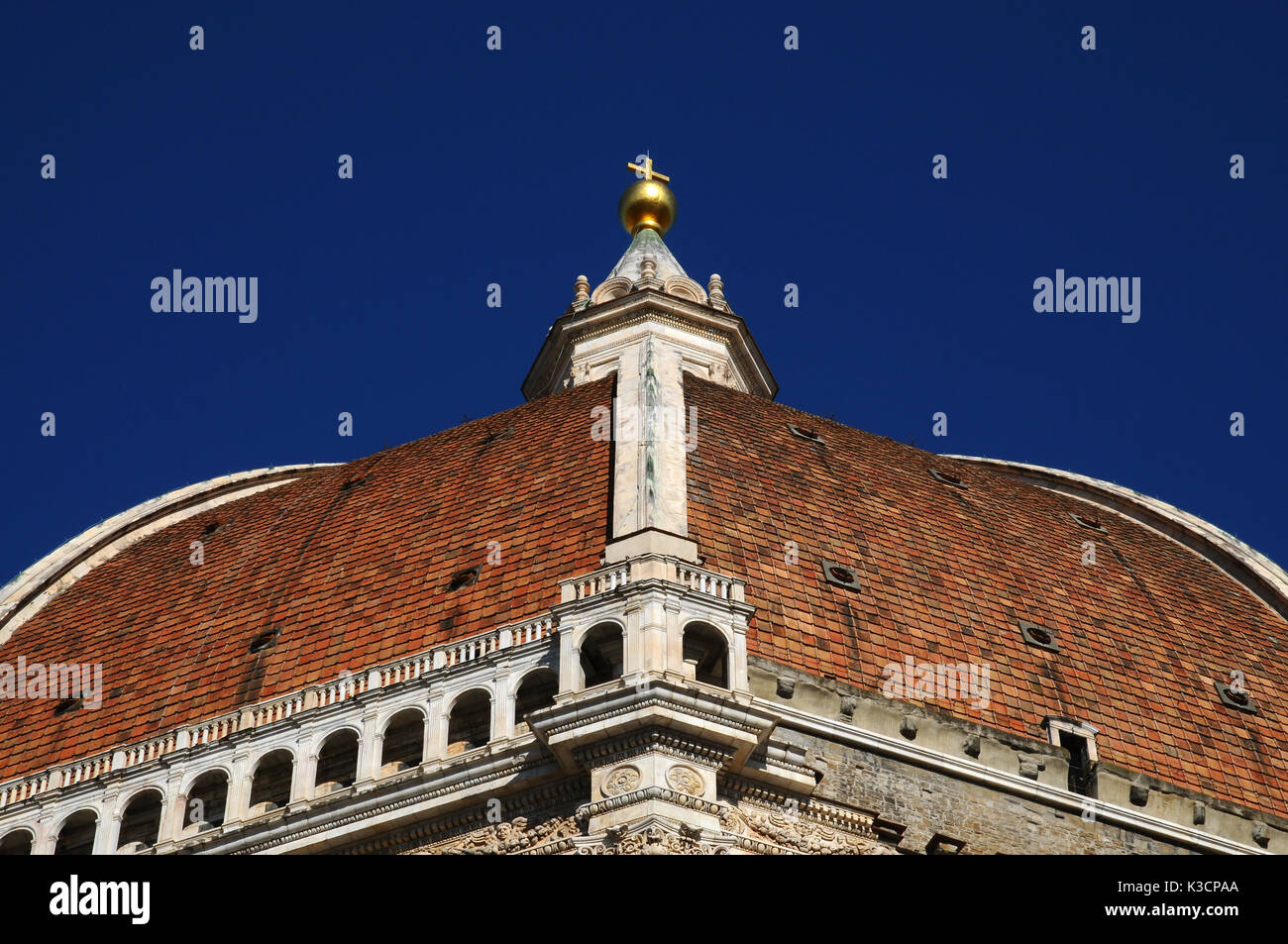 The roof of the Dome of Cathedral Santa Maria del Fiore in Florence ...