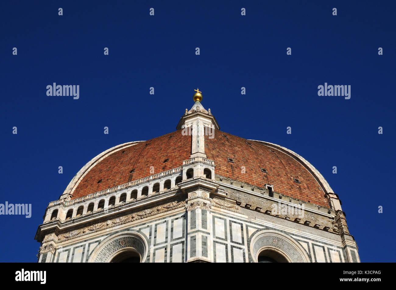 The roof of the Dome of Cathedral Santa Maria del Fiore in Florence ...