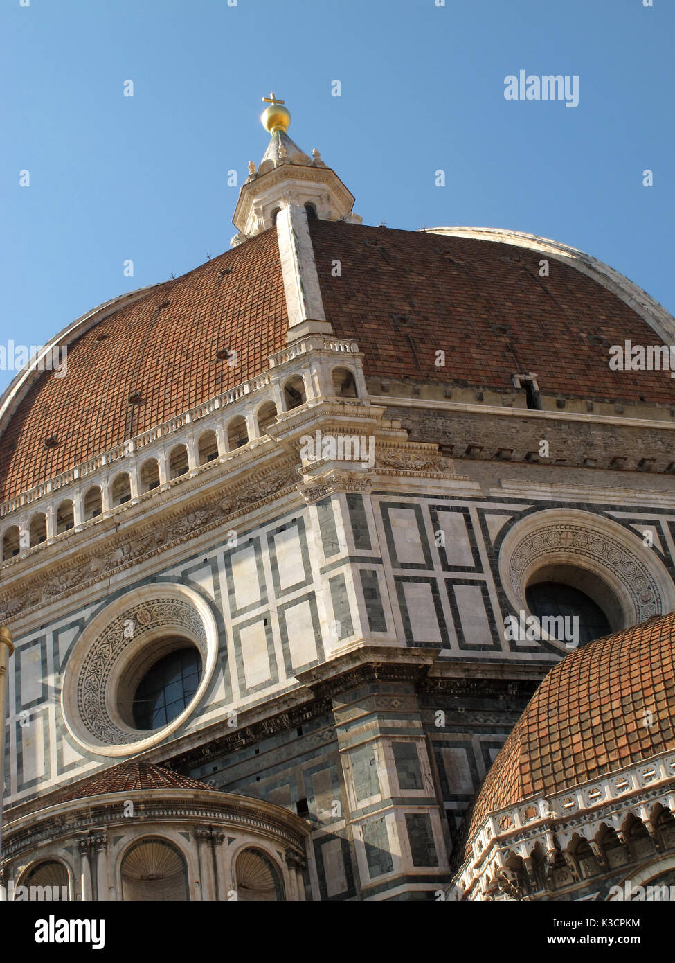 The roof of the Dome of Cathedral Santa Maria del Fiore in Florence ...