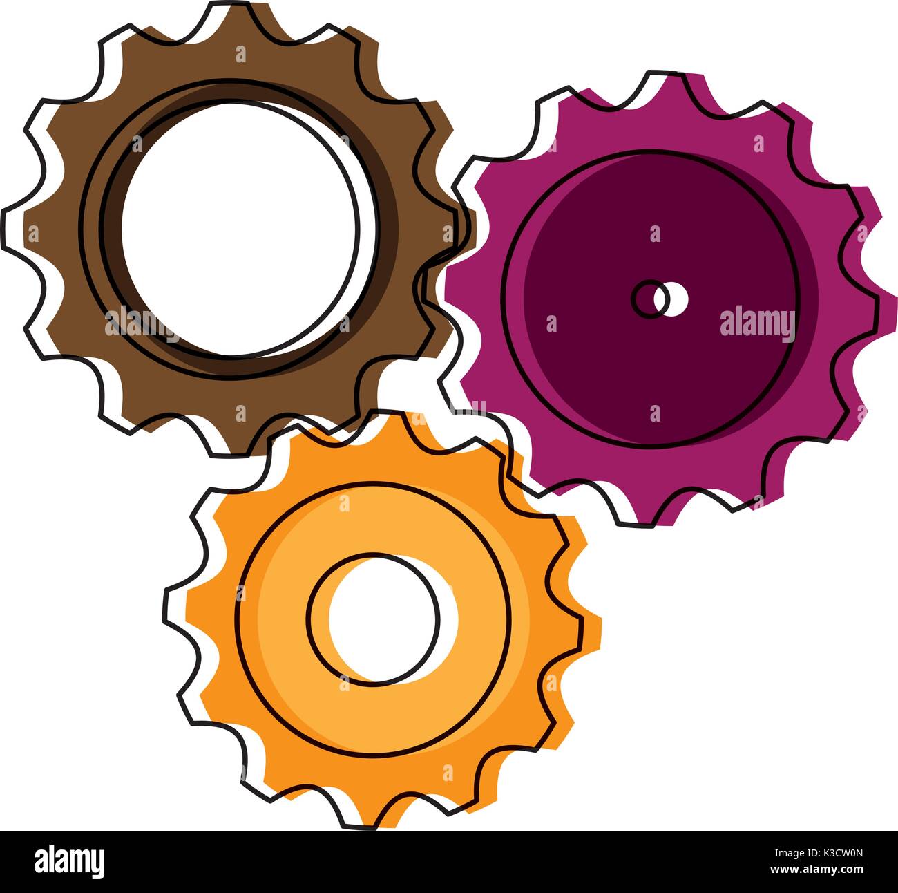 gear wheels icon Stock Vector Image & Art - Alamy