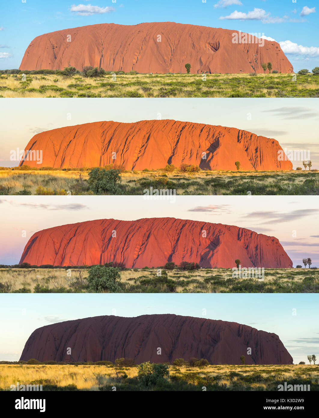 Colors of Uluru, Ayers Rock, NT, Australia Stock Photo