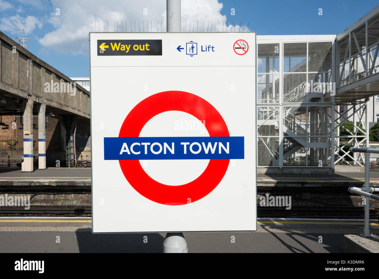 Acton Town station in west London, UK Stock Photo