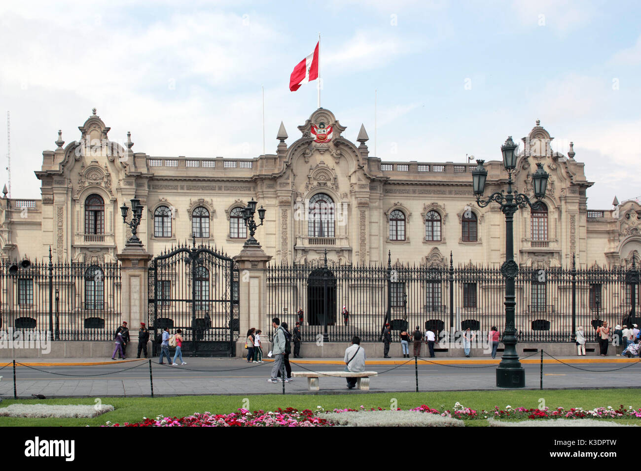 Peru, Lima, plaza Mayor, Palacio de Gobierno, Stock Photo