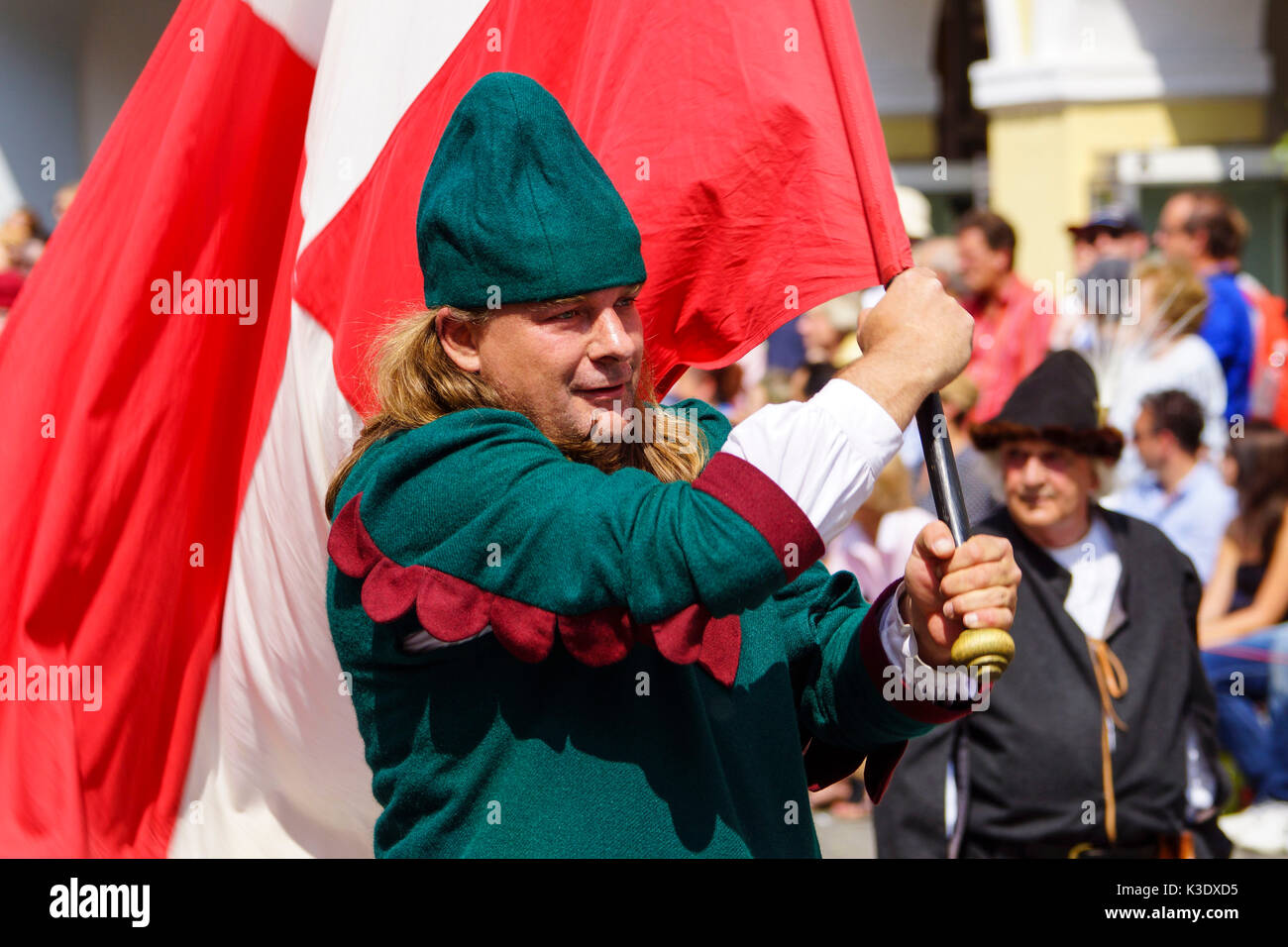 Medieval games during the Landshuter Hochzeit (festival) in Landshut, Lower Bavaria, Bavaria, Germany, Stock Photo