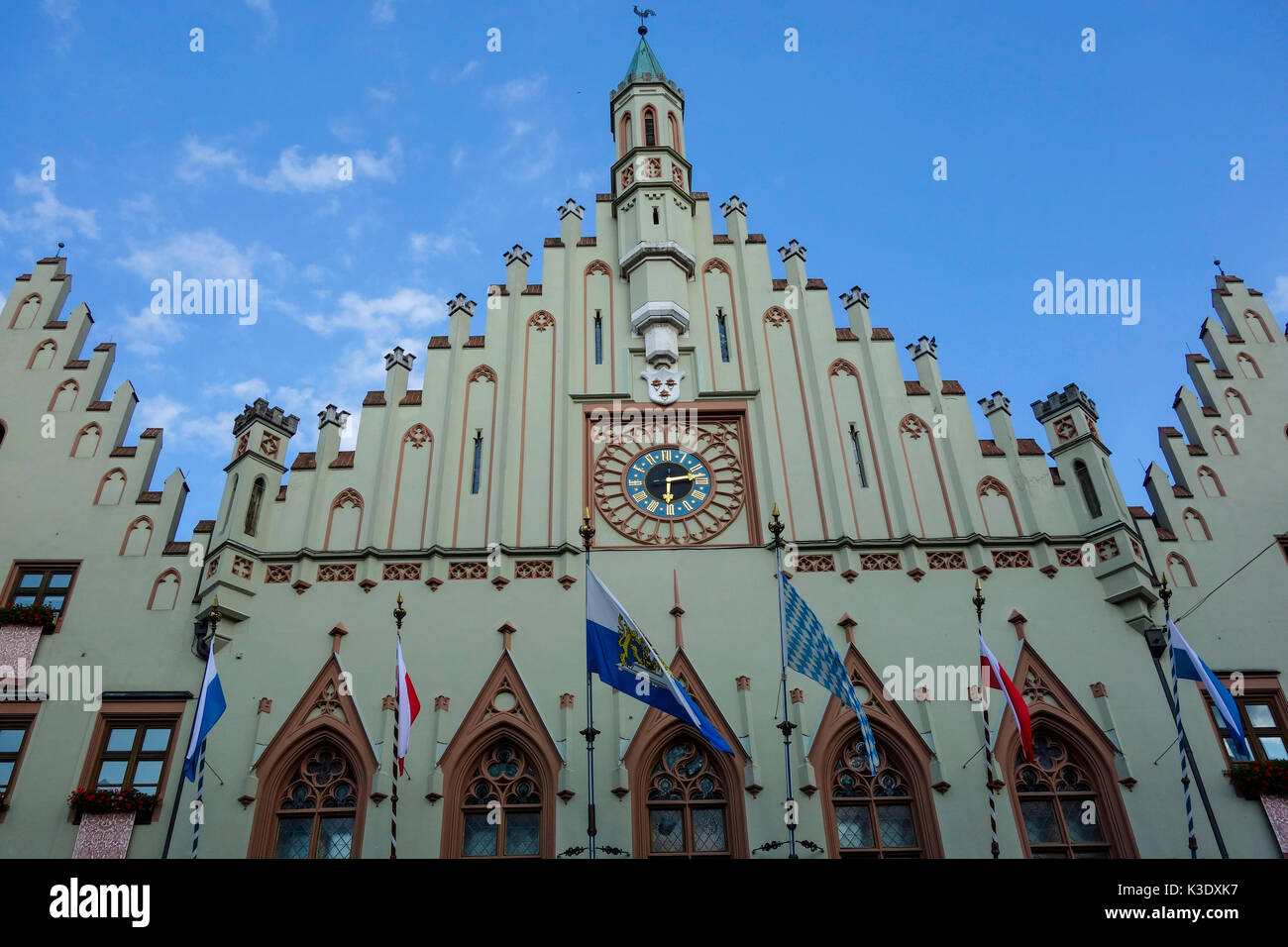 City hall in the old town of landshut hi-res stock photography and