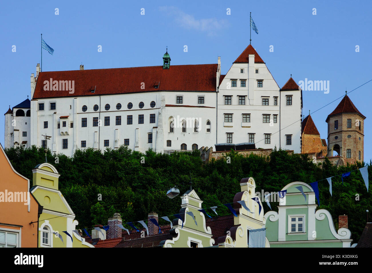 Castle Trausnitz, Landshut, Lower Bavaria, Bavaria, Germany, Stock Photo