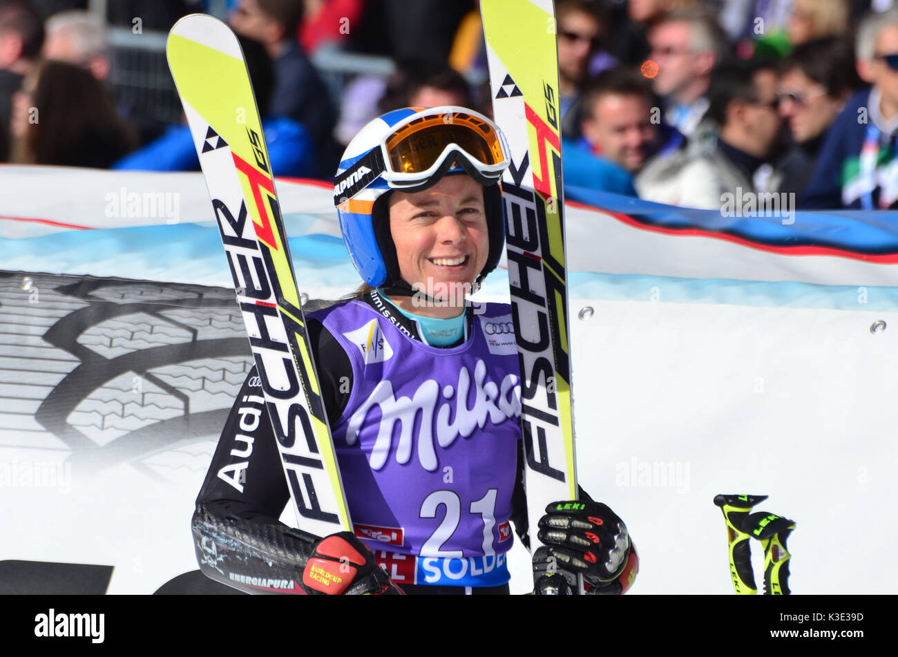 Skiing, ski race, ski world cup, ski racer, Denise Karbon, ITA, Stock Photo