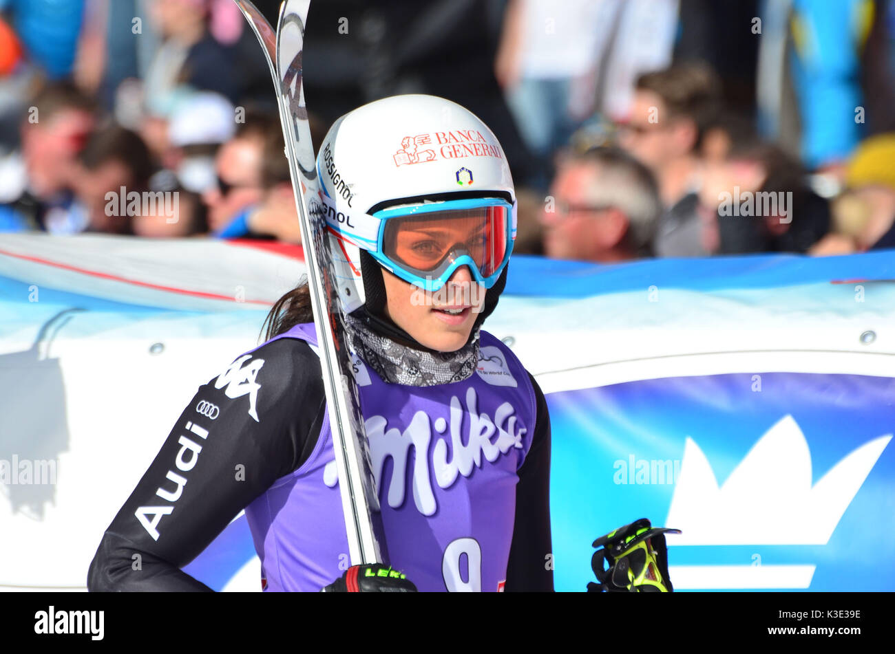 Skiing, ski race, ski world cup, ski racer, Federica Brignone, ITA, Stock Photo