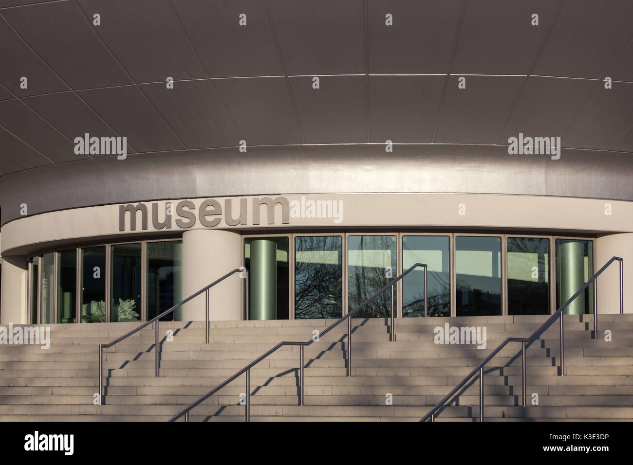 entrance to the museum in the BMW world, Munich, Upper Bavaria, Bavaria ...