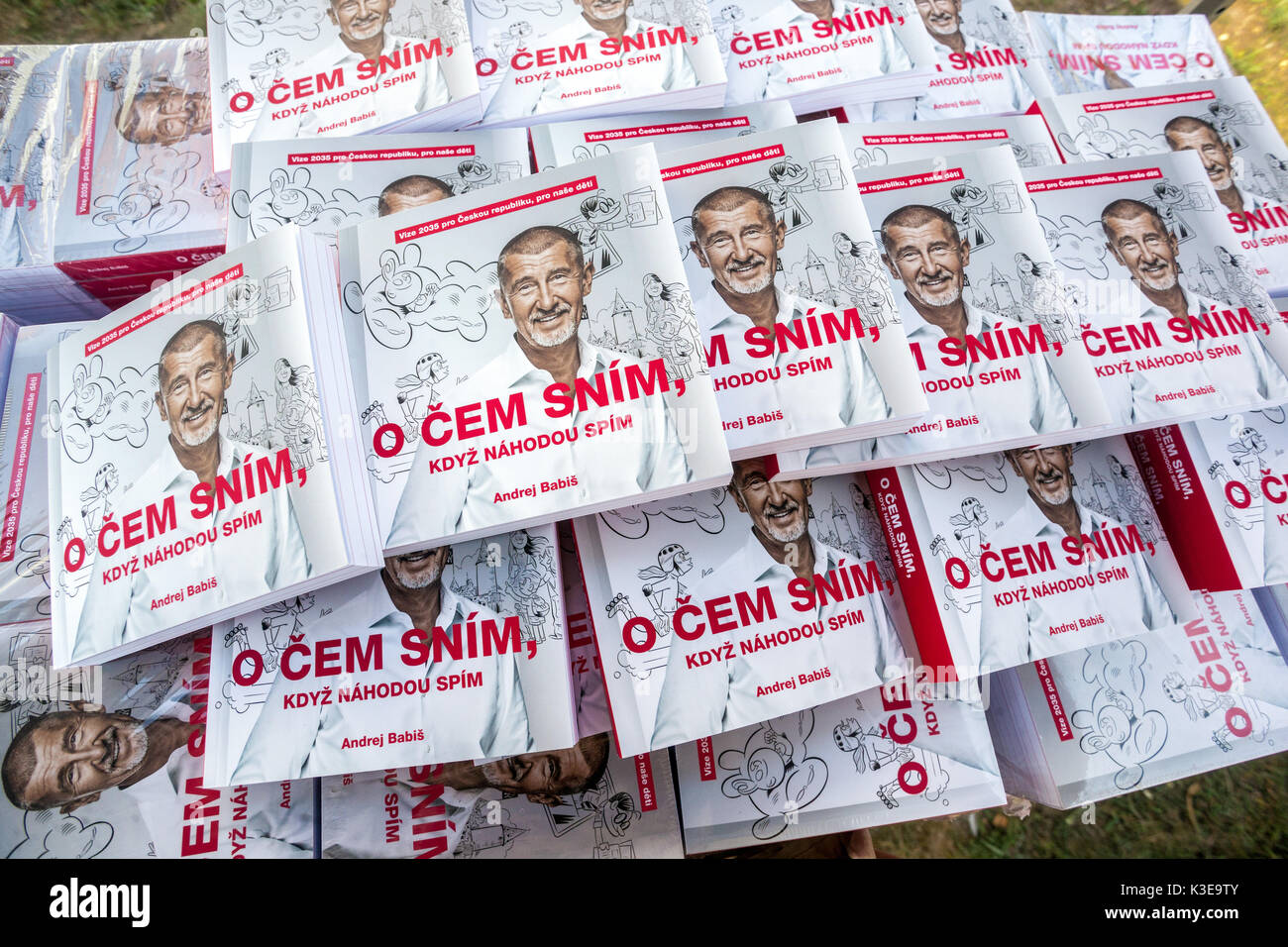 Andrej Babis book 'What I Dream When I Sleep' Czech 'O čem sním když spím' Stock Photo