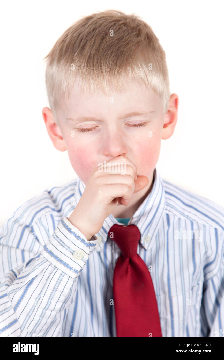 Young child coughing or yawning Stock Photo Alamy