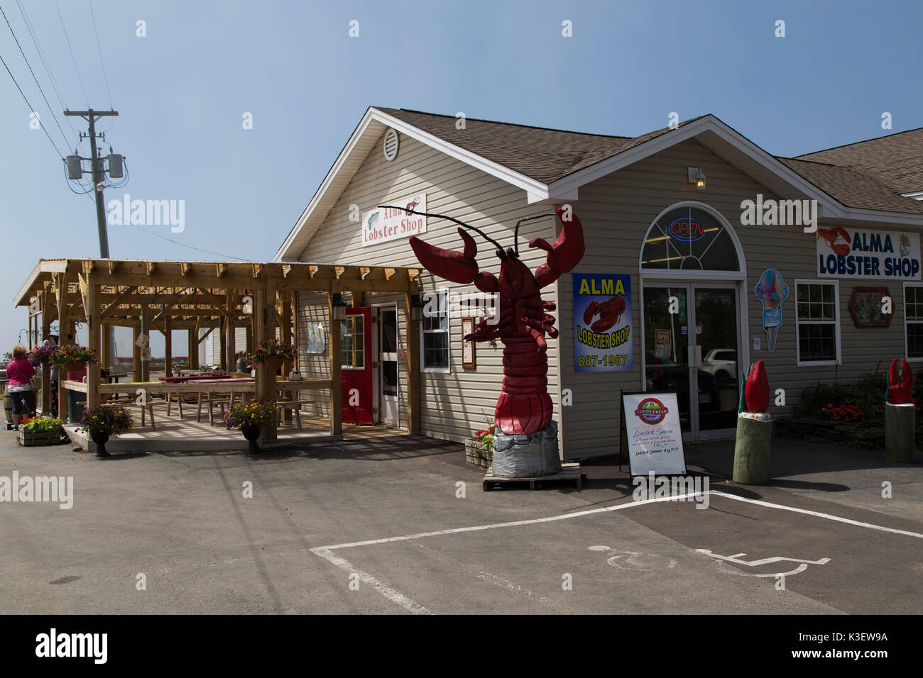Alma Lobster Shop at Alma in New Brunswick, Canada. Seafood is a