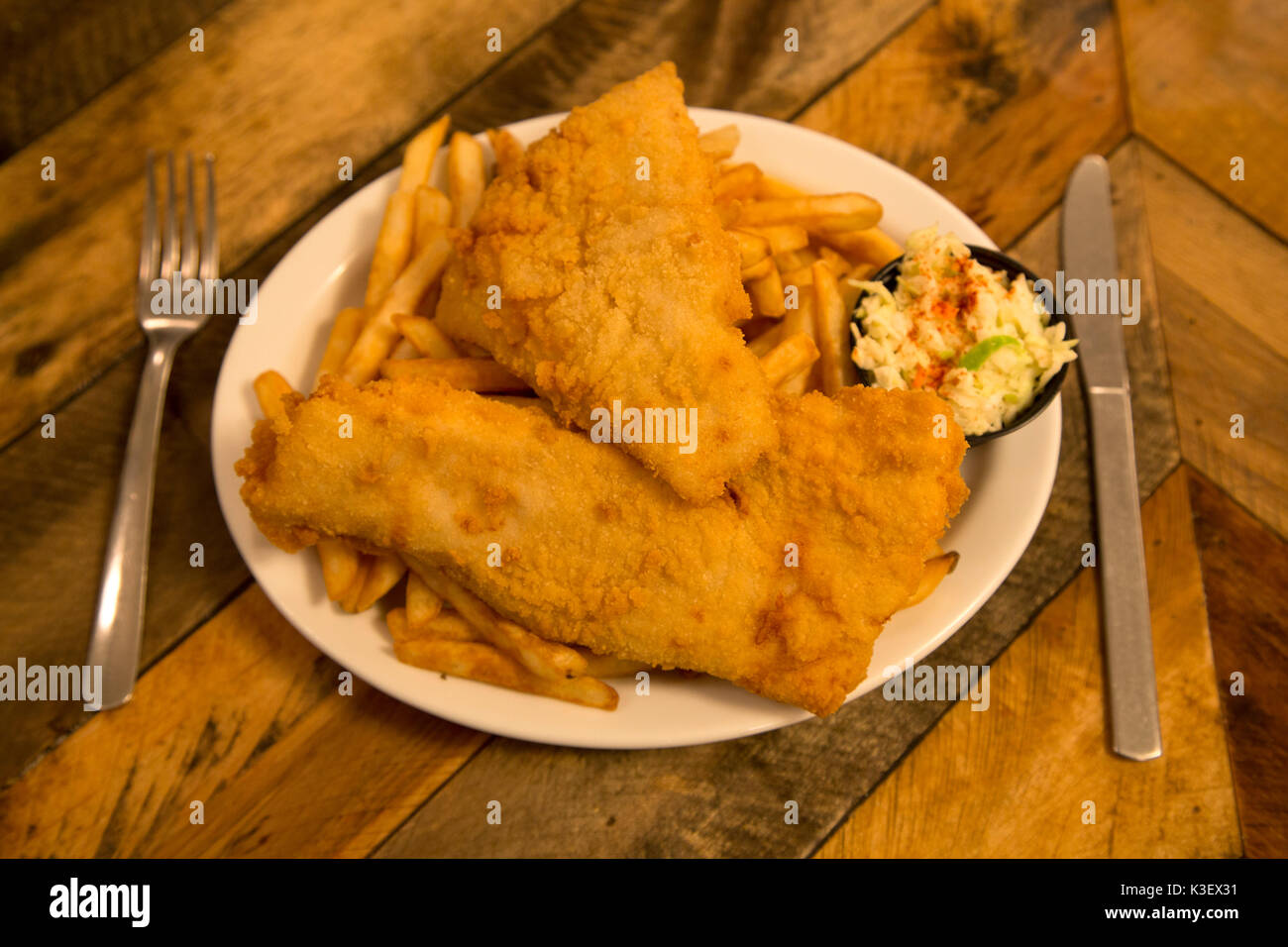 Fish and chips is served on Campobello Island in New Brunswick, Canada