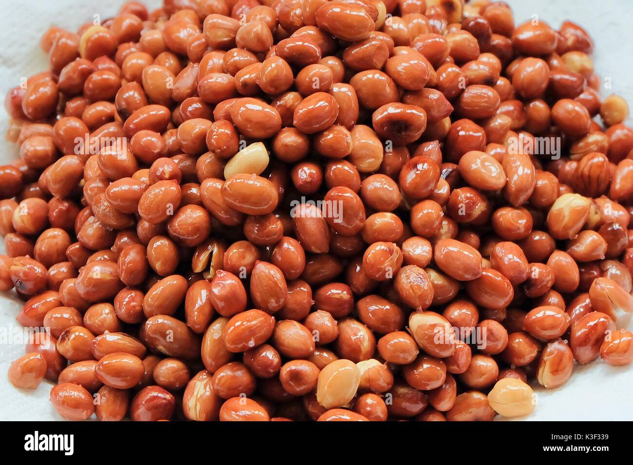 Pile of Fried and Salted Peanuts or Groundnut, Good Source of Dietary