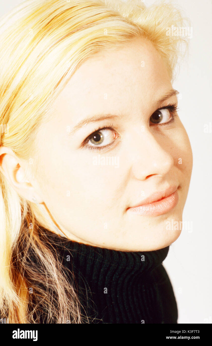 Portrait of a young, blond woman Stock Photo