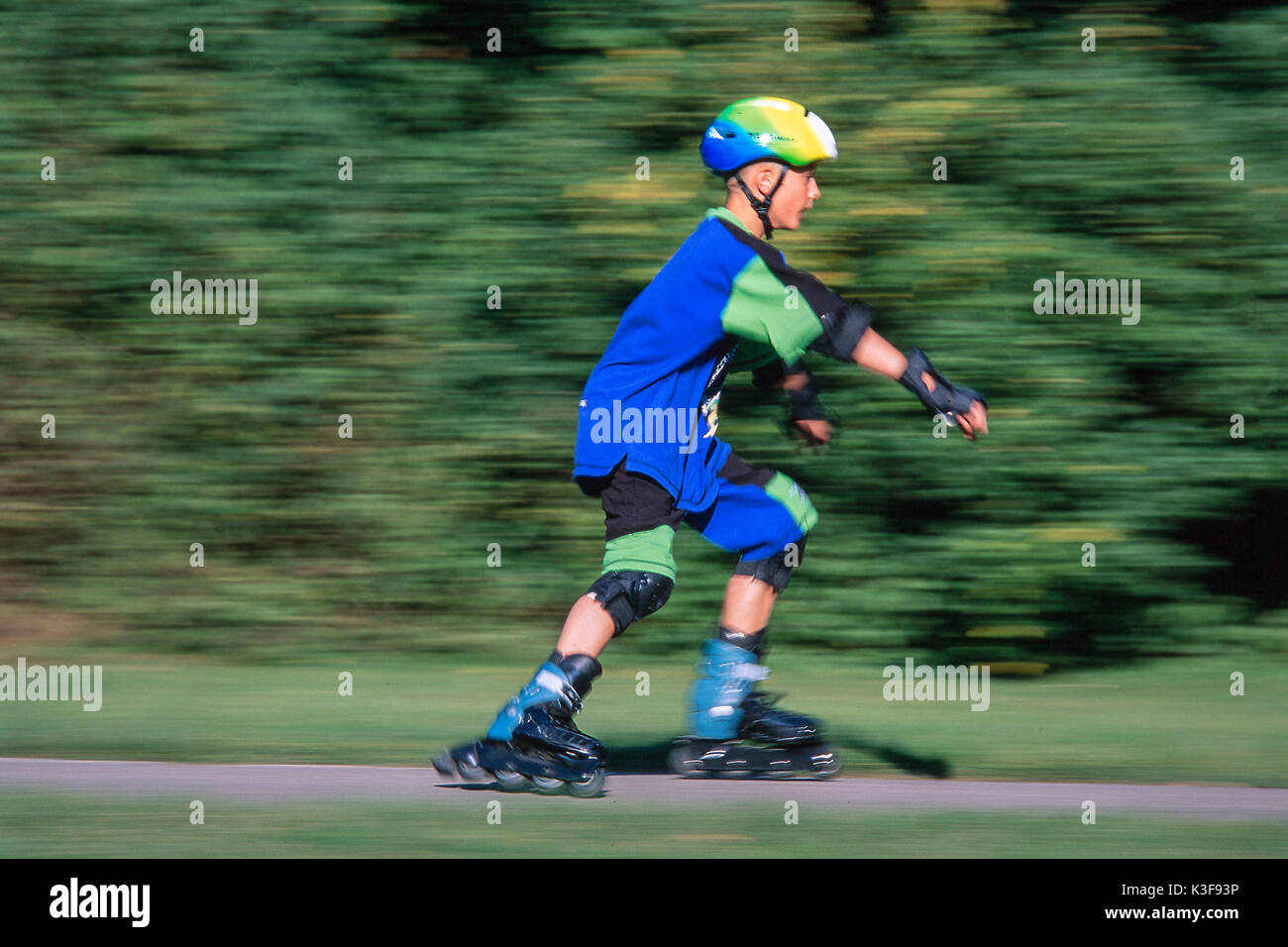 Inline skating child hires stock photography and images Alamy