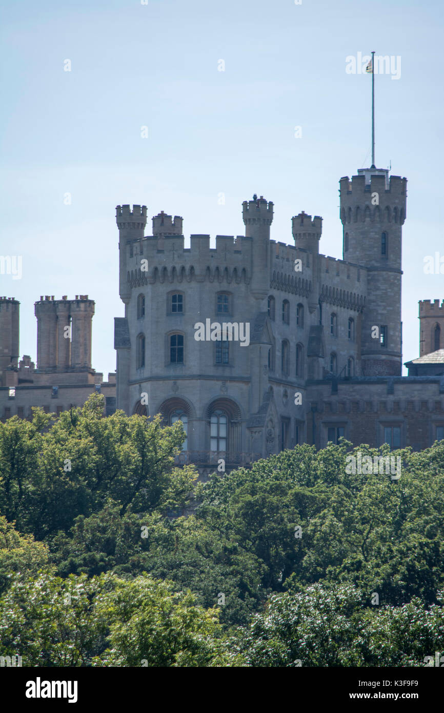 View of Belvoir Castle in Leicestershire UK Stock Photo