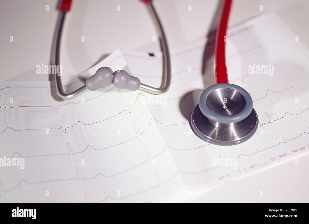 Stethoscope and ECG Stock Photo Alamy