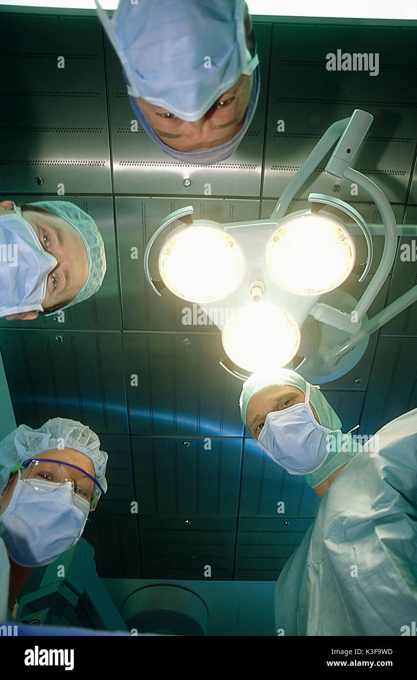 Op. team from the point of view of the patient Stock Photo