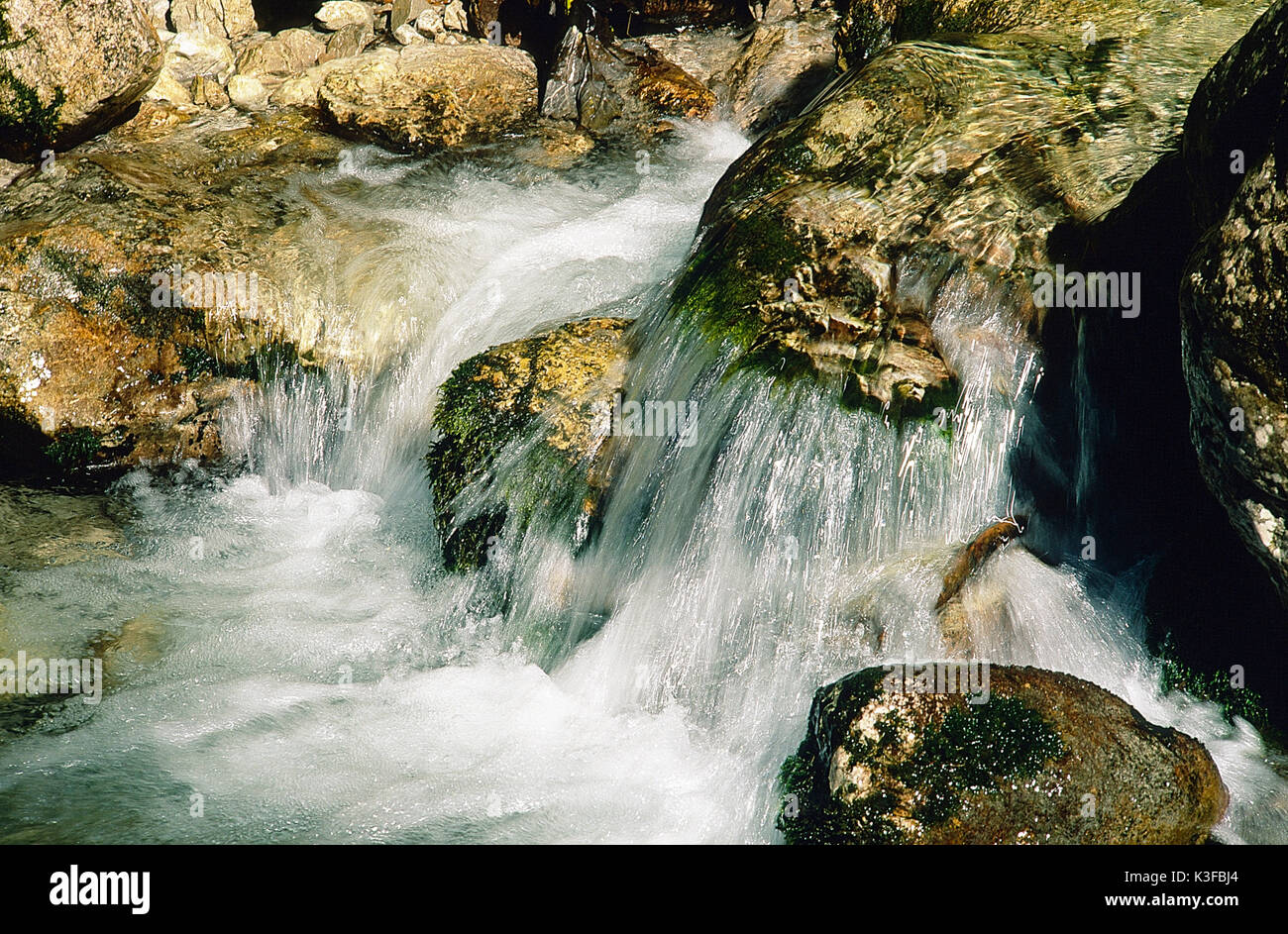Small waterfall, rapids Stock Photo