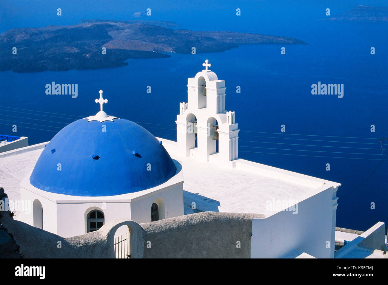 Church on Santorin, Greece Stock Photo