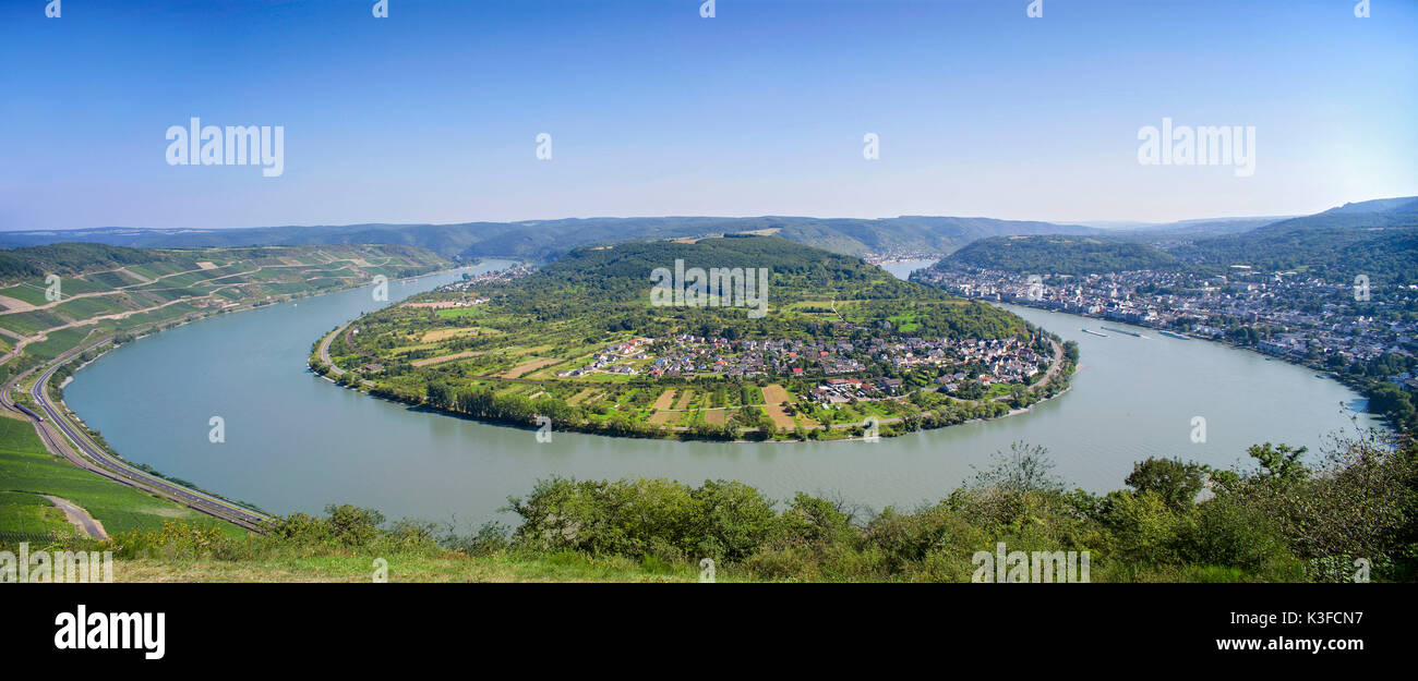 Panoramic picture Rhine loop close Boppard at the shop available panorama-format sizes: - 42x16 cm (corresponds dimension of picture area German Institute for Standardization A4) close 360 dpi - 30x11 cm (corresponds dimension of picture area German Institute for Standardization A5) close 300 dpi - 30x11 cm (corresponds dimension of picture area German Institute for Standardization A5) close 72 dpi 57x22 cm (dimension of picture area German Institute for Standardization A3) close 360 dpi corresponds is orderable by telephone under +49 (0) 8 21 / 2 19 11 46 Stock Photo
